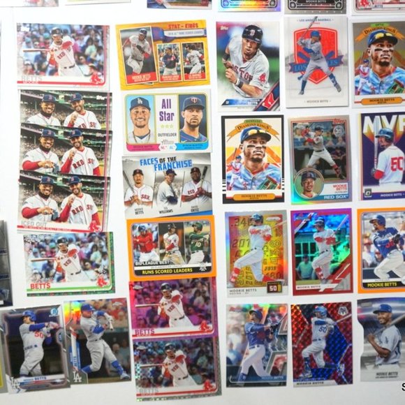 Huge Mookie Betts 99x Card Lot w/ SP Refractors Inserts Red Sox Dodgers NM/MT - Picture 11 of 11